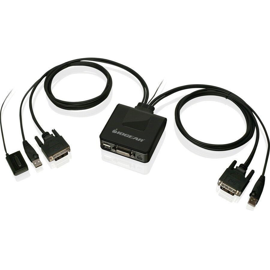 IOGEAR 2-Port USB DVI Cable KVM with MiniDisplayPort Adapters Bundle GCS922MDPKIT