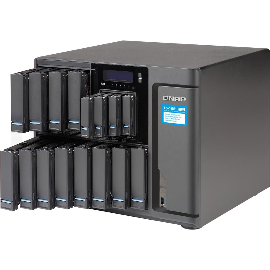 QNAP High-capacity 16-bay Xeon D Super NAS with Exceptional Performance TS-1685-D1531-128GR-US