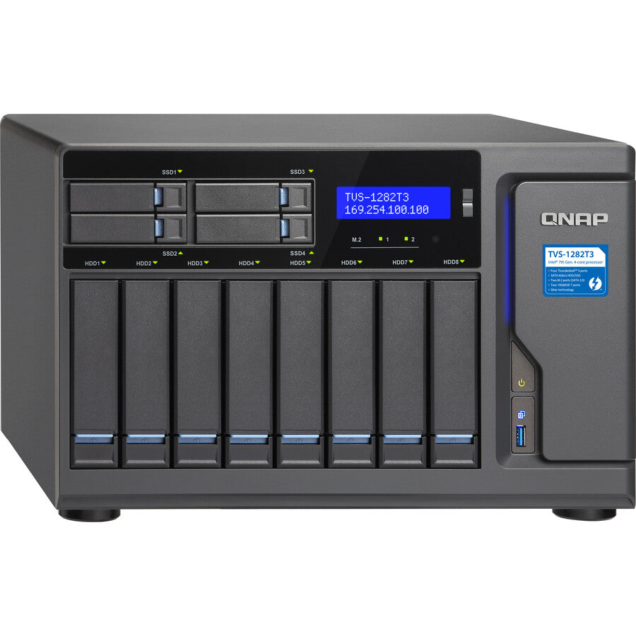 QNAP Turbo vNAS TVS-1282T3 SAN/NAS/DAS Server TVS-1282T3-I7-32G-US