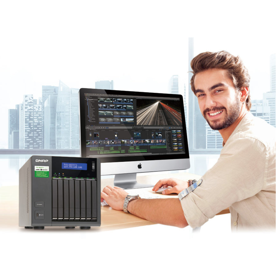 QNAP 8-bay 2.5-inch Thunderbolt 3 NAS with 10GbE Connectivity TVS-882ST3-I5-8G-US