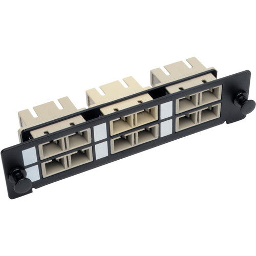 Panneau adaptateur fibre haute densité Tripp Lite by Eaton (MMF/SMF), 6 connecteurs SC duplex, noir N492-06D-SC