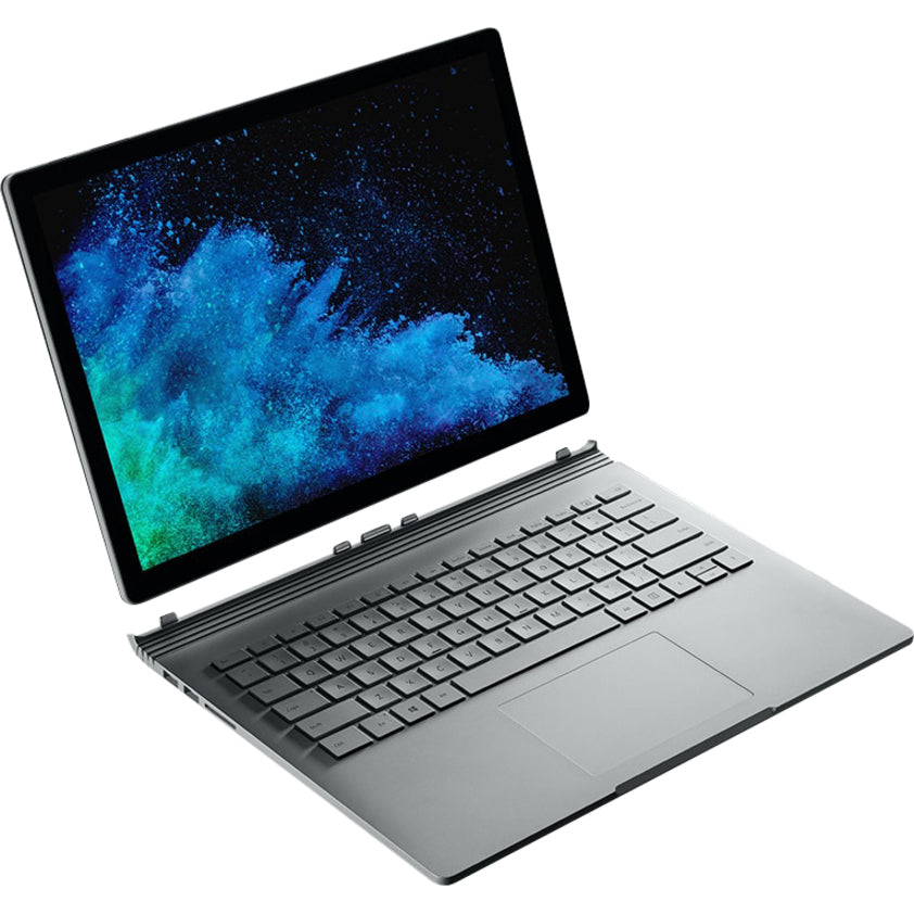 Microsoft Surface Book 2 15" Touchscreen Detachable 2 in 1 Notebook - Intel Core i7 8th Gen i7-8650U - 16 GB - 512 GB SSD - English Keyboard - Silver FVV-00001