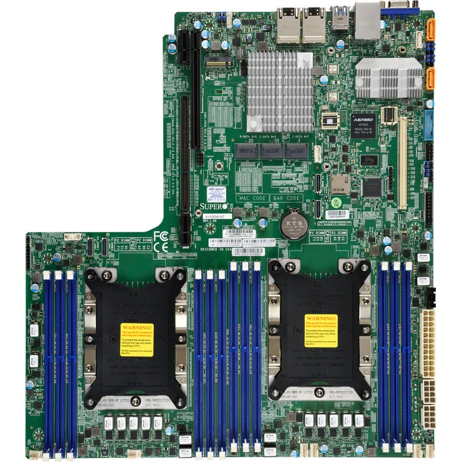 Supermicro X11DDW-NT Server Motherboard - Intel C622 Chipset - Socket P LGA-3647 - Proprietary Form Factor MBD-X11DDW-NT-O