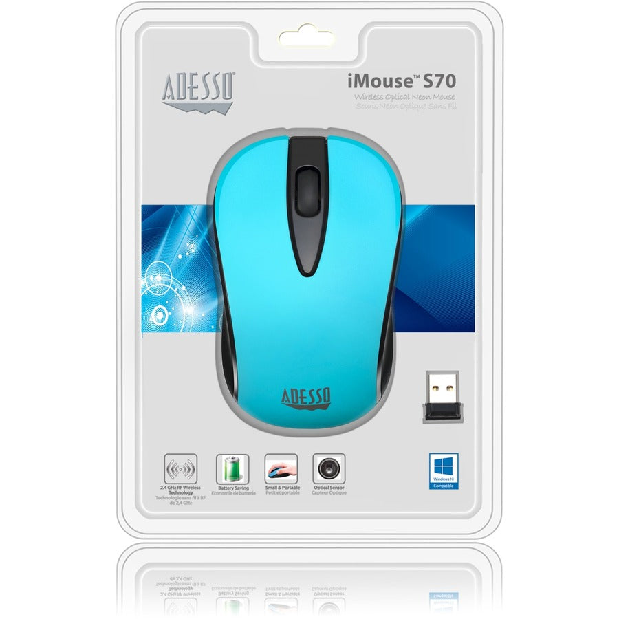 Adesso iMouse S70L - Wireless Optical Neon Mouse IMOUSE S70L