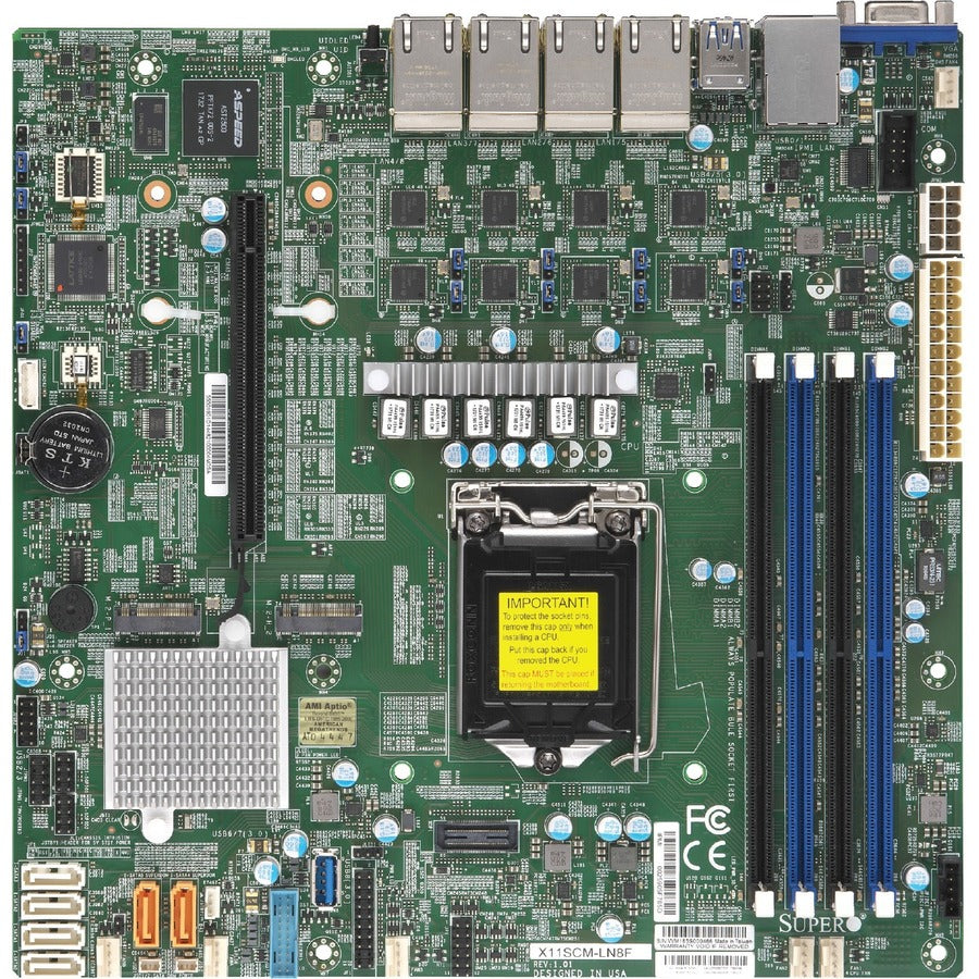 Supermicro X11SCM-F Server Motherboard - Intel C246 Chipset - Socket H4 LGA-1151 - Micro ATX MBD-X11SCM-F-O