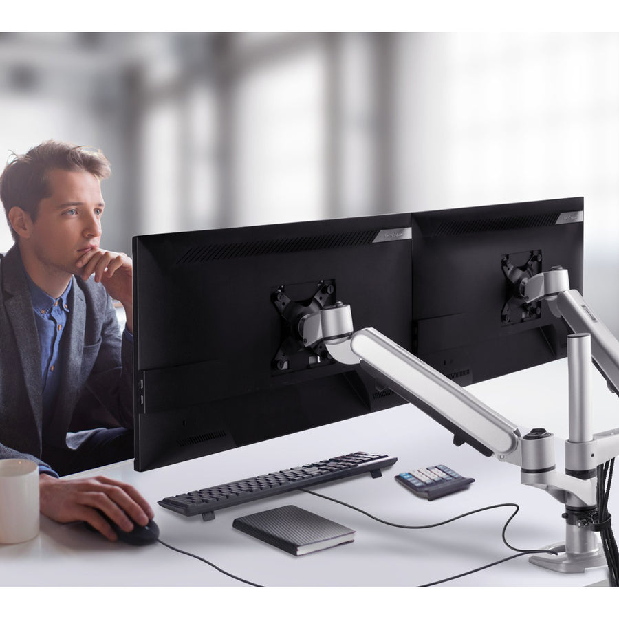 ViewSonic Spring-Loaded Dual Monitor Mounting Arm for Two Monitors up to 27" Each LCD-DMA-002