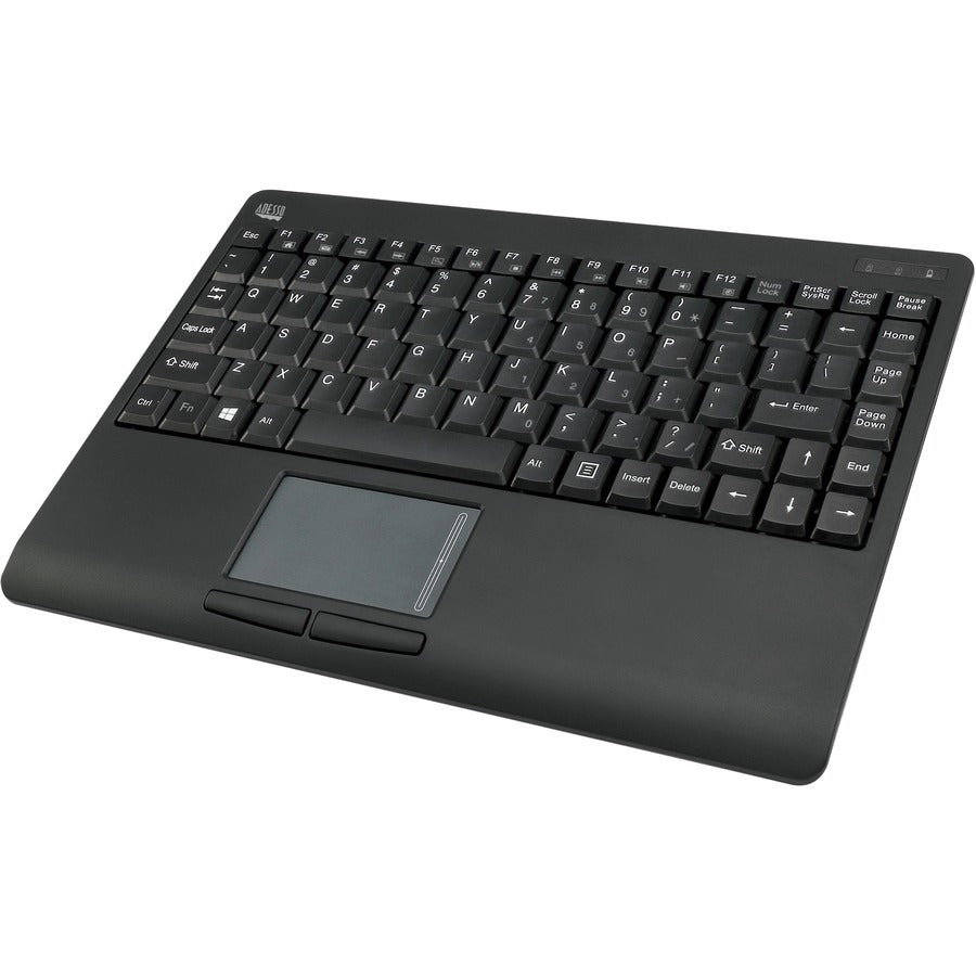 Adesso Wireless Mini Touchpad Keyboard WKB-4110UB