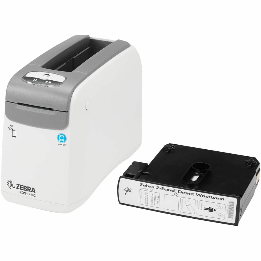 Zebra ZD510-HC Direct Thermal Printer - Monochrome - Portable - Wristband Print - Fast Ethernet - USB - USB Host - Bluetooth - Near Field Communication (NFC) - EU, UK ZD51013-D01E00GA