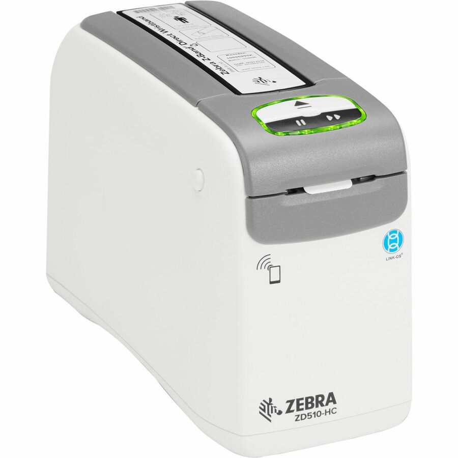 Zebra ZD510-HC Direct Thermal Printer - Monochrome - Portable - Wristband Print - Fast Ethernet - USB - USB Host - Bluetooth - Near Field Communication (NFC) - EU, UK ZD51013-D01E00GA