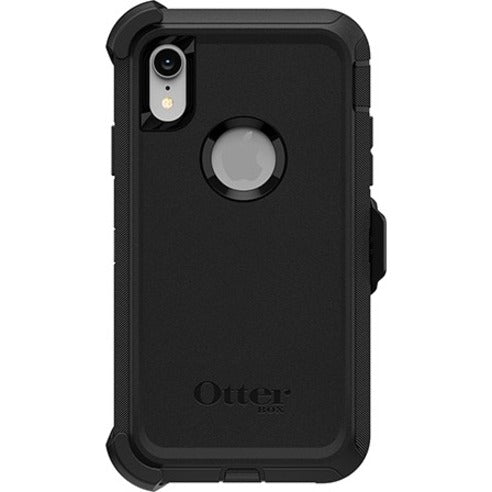 OtterBox Defender Rugged Carrying Case (Holster) Apple iPhone XR Smartphone - Black 77-59801