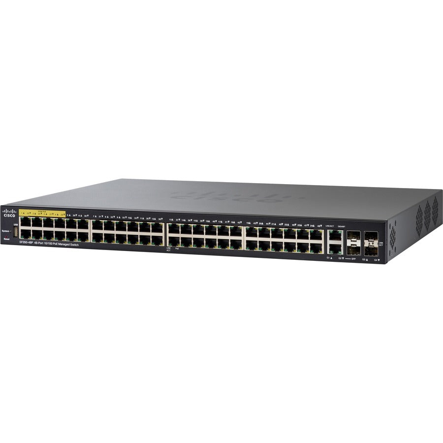 Cisco SF350-48P 48-Port 10 100 PoE Managed Switch SF350-48P-K9-NA-RF