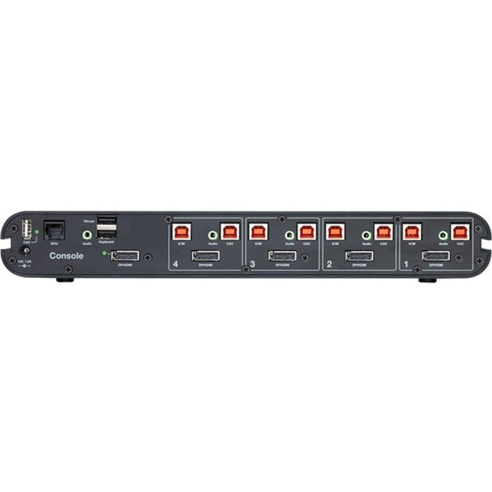 Belkin Universal Secure KVM Switch, 4 Port, Single Head F1DN104KVM-UN-3