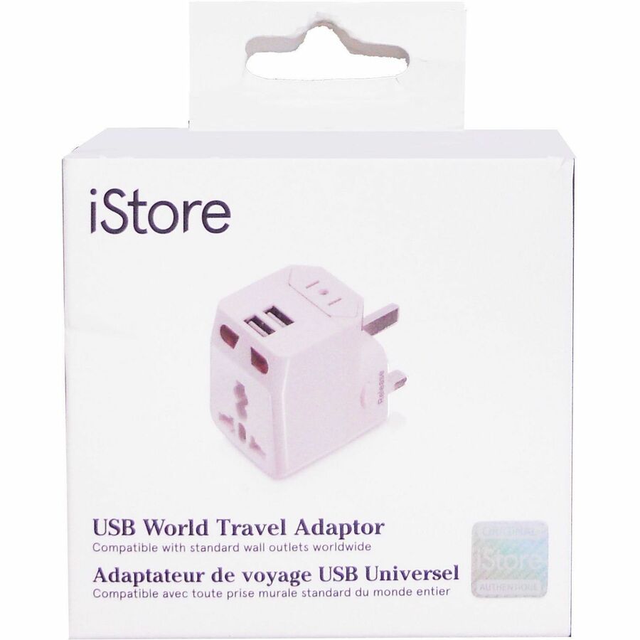 iStore World Travel Adapter with Dual USB Charging Ports APK03206CAI