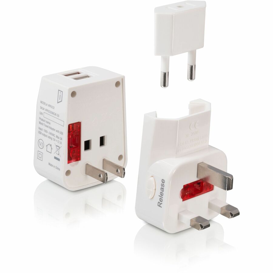 iStore World Travel Adapter with Dual USB Charging Ports APK03206CAI