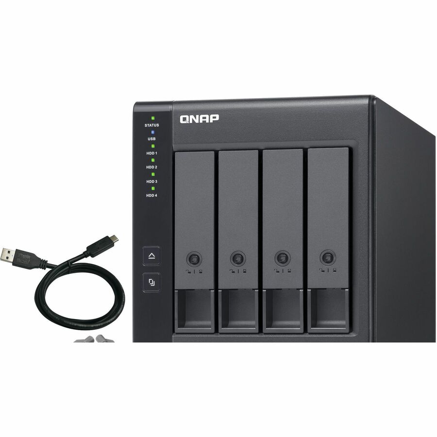 QNAP 4 Bay USB Type-C Direct Attached Storage with Hardware RAID TR-004-US