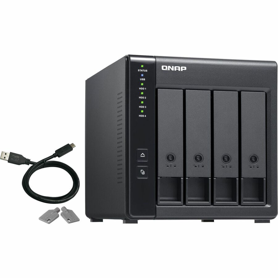 QNAP 4 Bay USB Type-C Direct Attached Storage with Hardware RAID TR-004-US