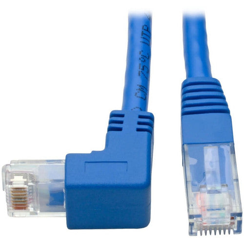 Tripp Lite by Eaton Câble de raccordement UTP Cat6 à angle descendant (RJ45) – 0,3 m, M/M, Gigabit, moulé, bleu N204-001-BL-DN