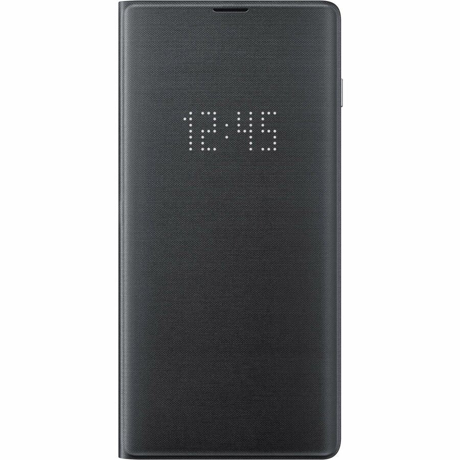 Samsung LED View Carrying Case (Flip) Samsung Galaxy S10+ Smartphone, Card - Black EF-NG975PBEGCA