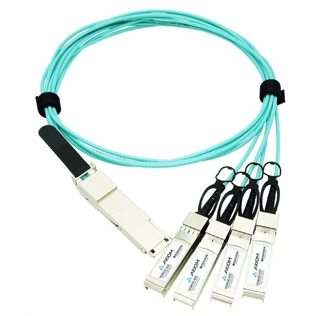 Axiom 100GBASE-AOC QSFP28 to 4 SFP28 Active Optical Cable Extreme Compatible 10m 10443-AX