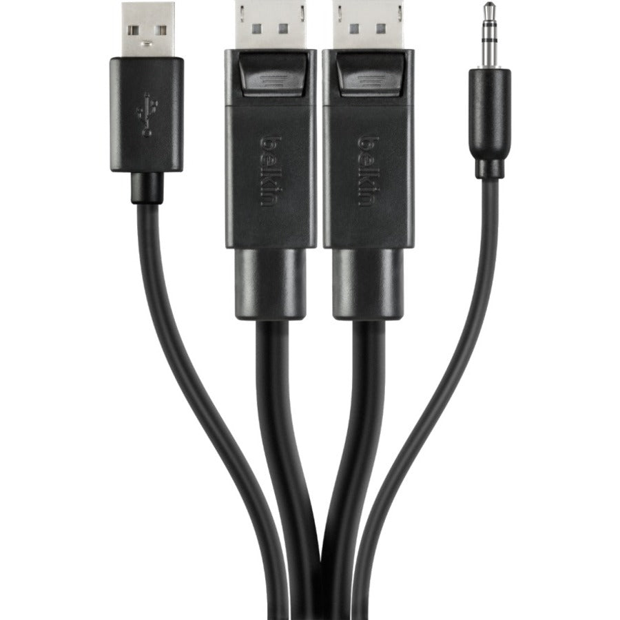 Belkin TAA DUAL DP/USB/AUD SKVM CBL, DP M/M; USB A/B, 10' F1D9020B10T