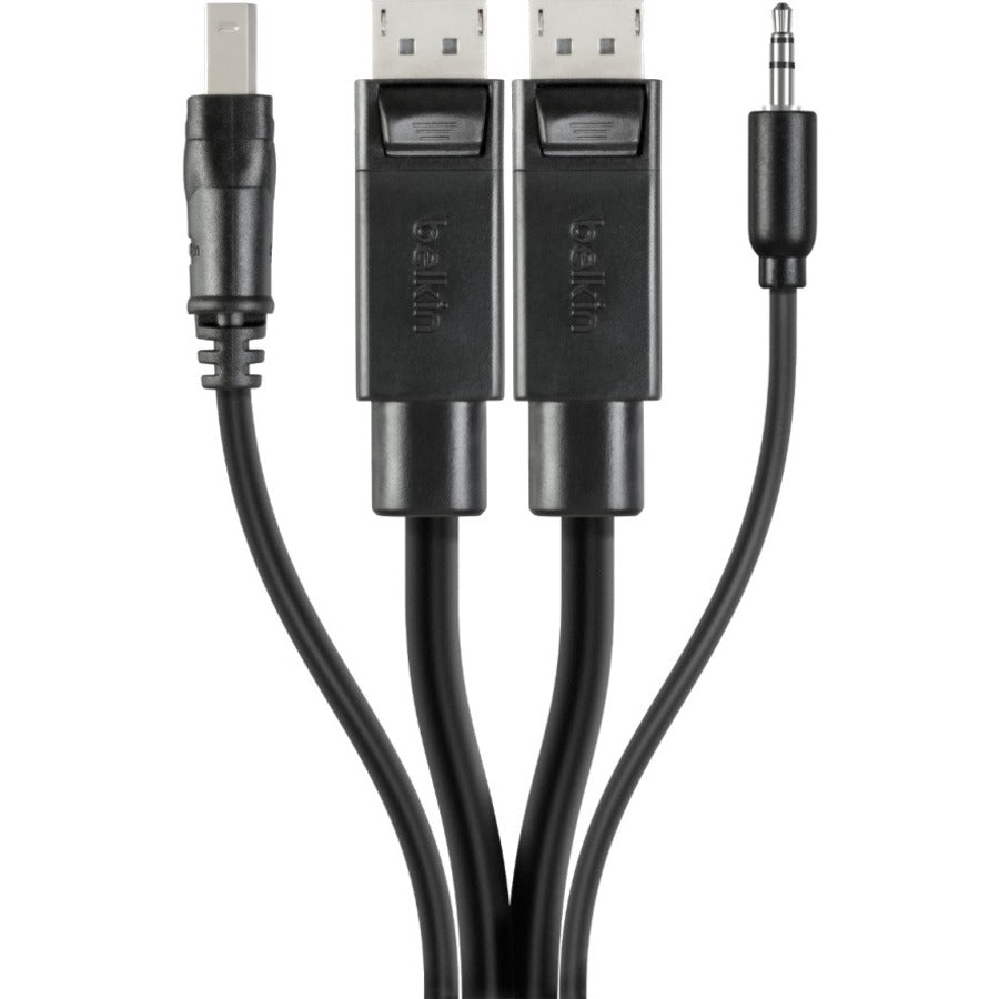 Belkin TAA DUAL DP/USB/AUD SKVM CBL, DP M/M; USB A/B, 10' F1D9020B10T