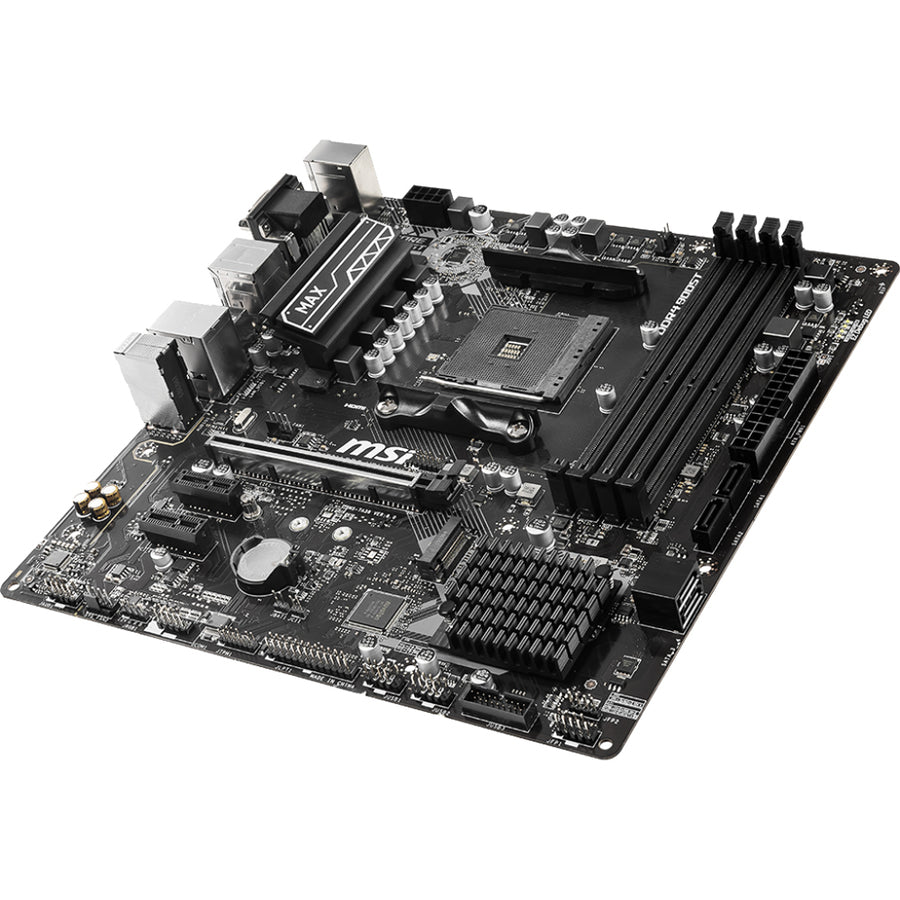 MSI B450M PRO-VDH MAX Desktop Motherboard - AMD B450 Chipset - Socket AM4 - Micro ATX B450PVDHMAX