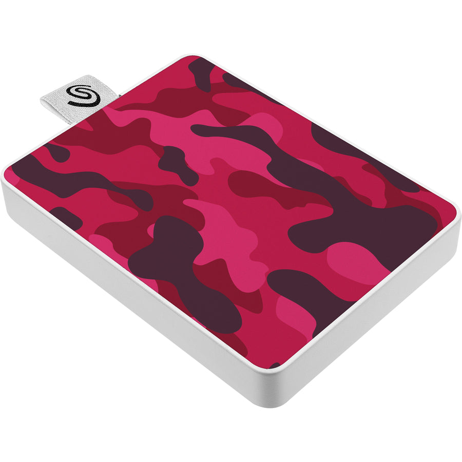 Seagate One Touch STJE500405 500 GB Portable Solid State Drive - External - Camo Red STJE500405