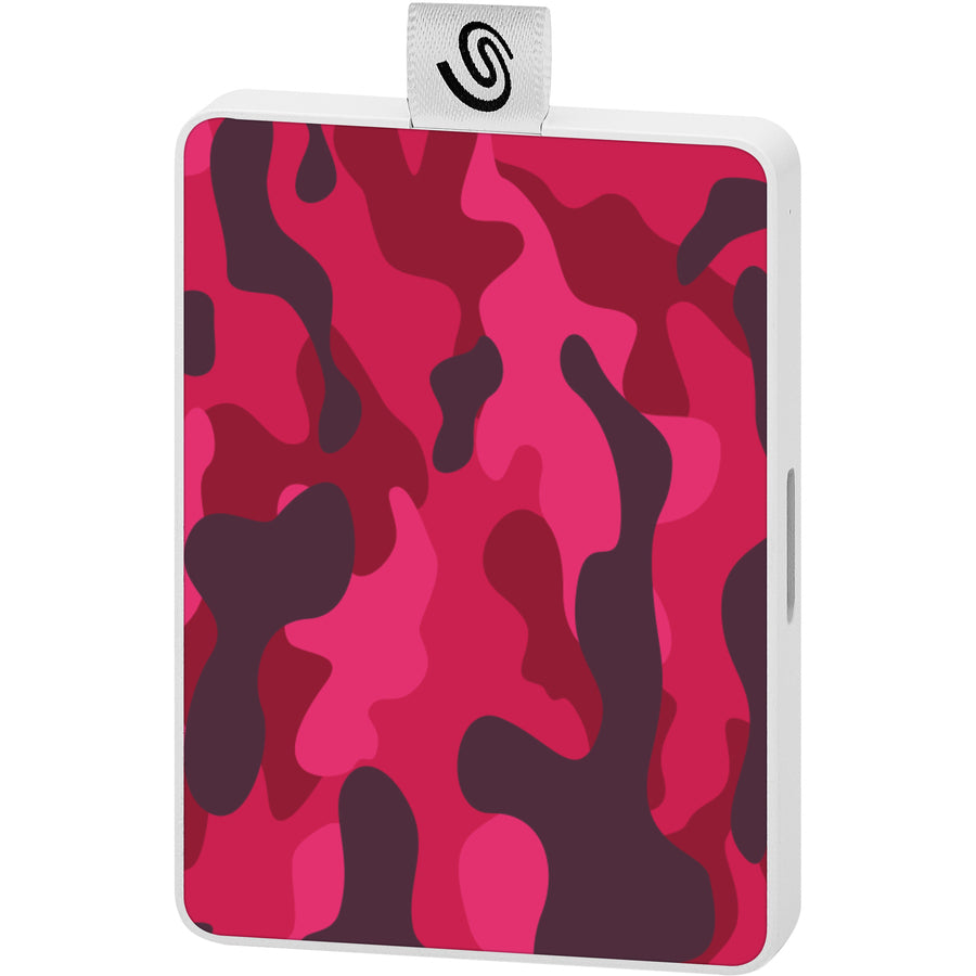 Seagate One Touch STJE500405 500 GB Portable Solid State Drive - External - Camo Red STJE500405