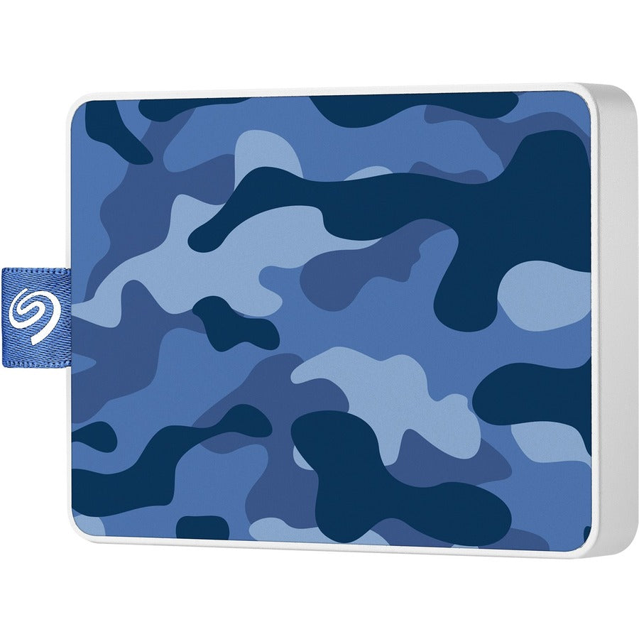 Seagate One Touch STJE500406 500 GB Portable Solid State Drive - External - Camo Blue STJE500406