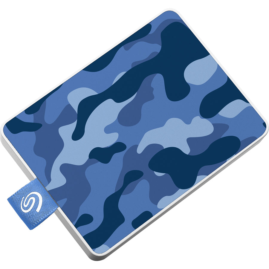 Seagate One Touch STJE500406 500 GB Portable Solid State Drive - External - Camo Blue STJE500406