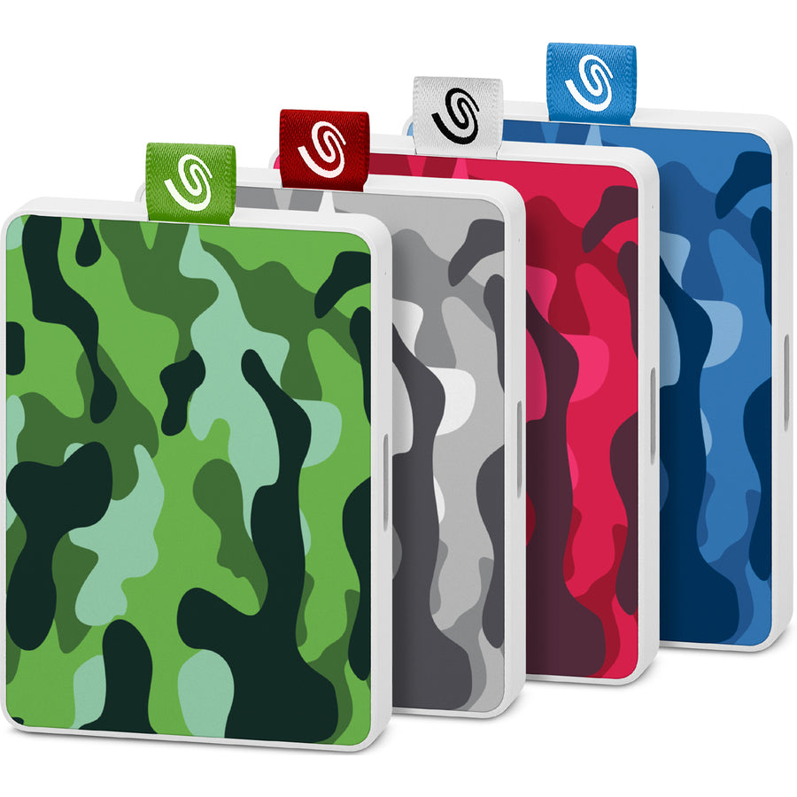 Seagate One Touch STJE500406 500 GB Portable Solid State Drive - External - Camo Blue STJE500406