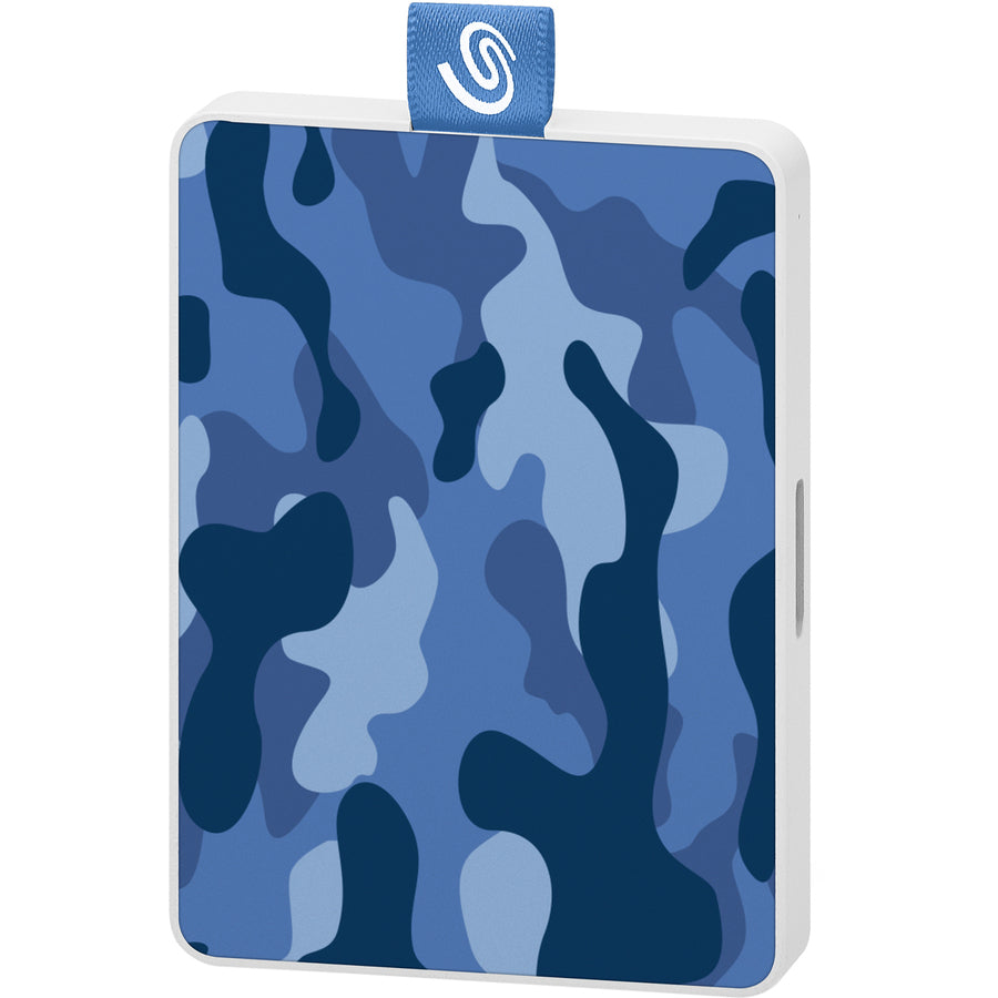 Seagate One Touch STJE500406 500 GB Portable Solid State Drive - External - Camo Blue STJE500406