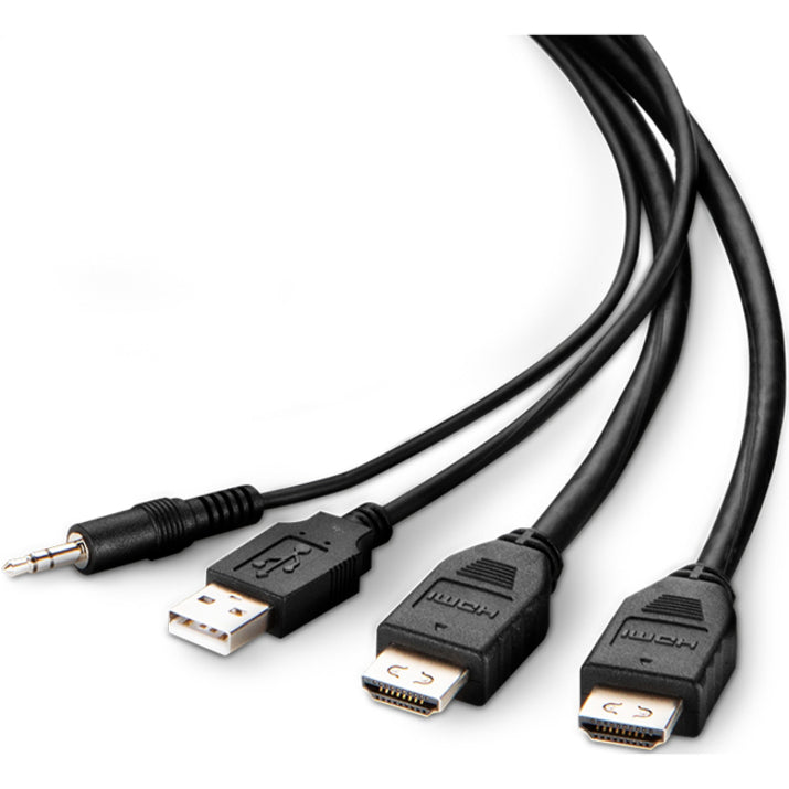 Belkin Dual HDMI High Retention + USB A/B + Audio Passive Combo KVM Cable F1DN2CCBL-HH10T