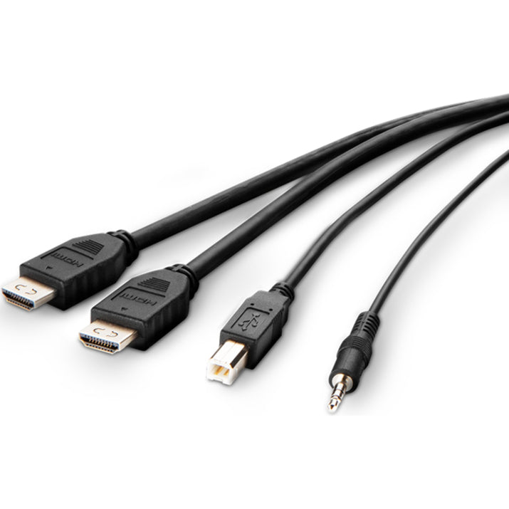 Belkin Dual HDMI High Retention + USB A/B + Audio Passive Combo KVM Cable F1DN2CCBL-HH10T