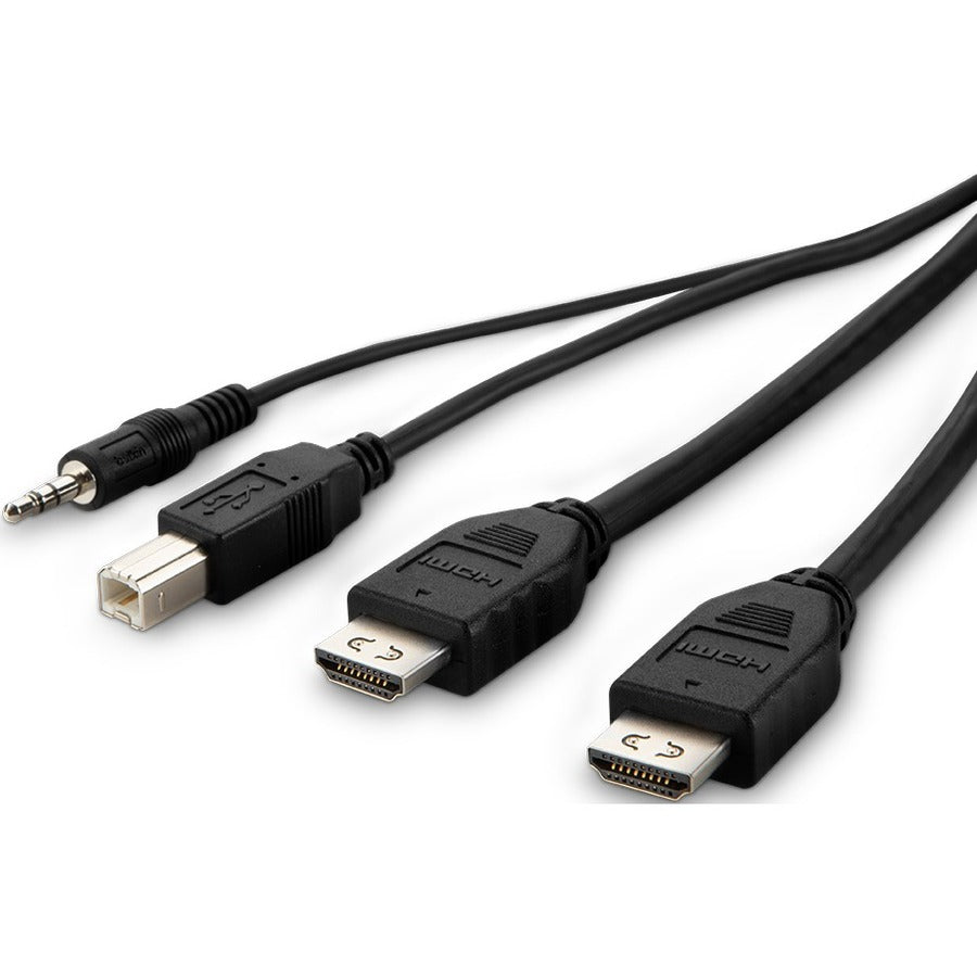 Belkin Dual DVI to HDMI High Retention + USB A/B + Audio Passive Combo KVM Cable F1DN2CCBL-DH10T