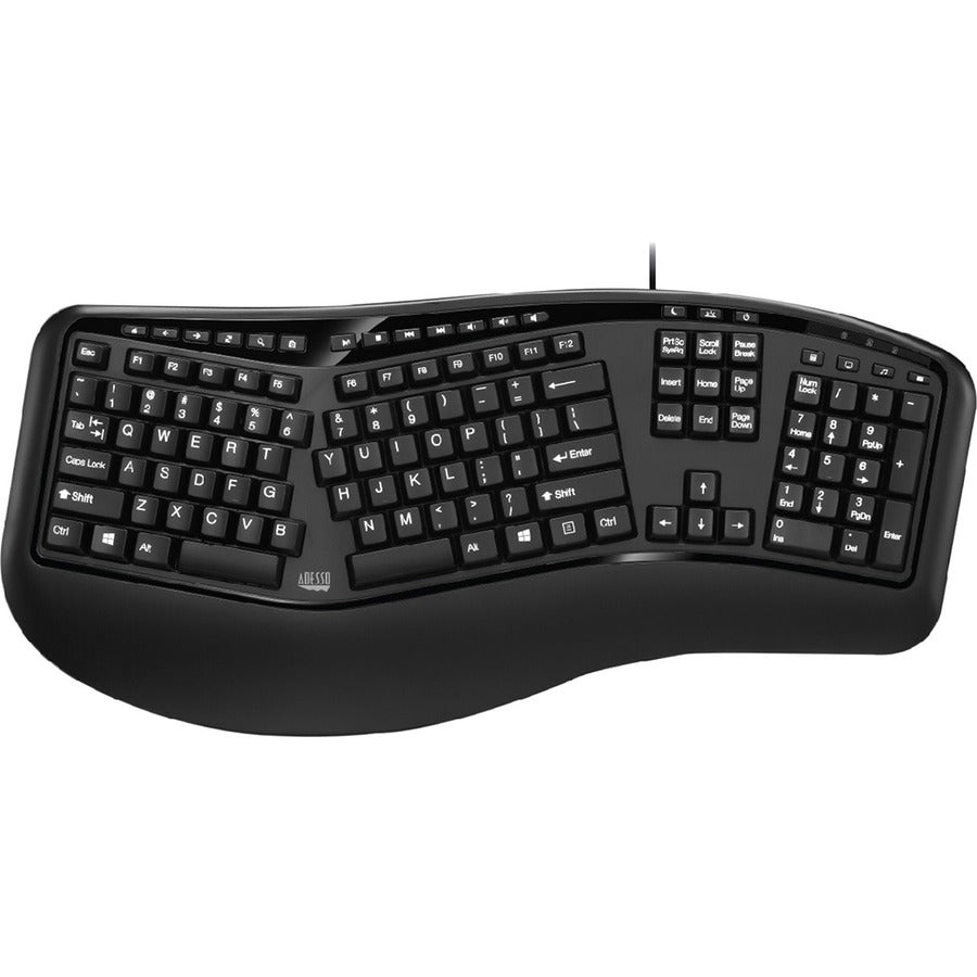 Adesso Desktop Ergonomic Keyboard (TAA Compliant) AKB-150UB-TAA