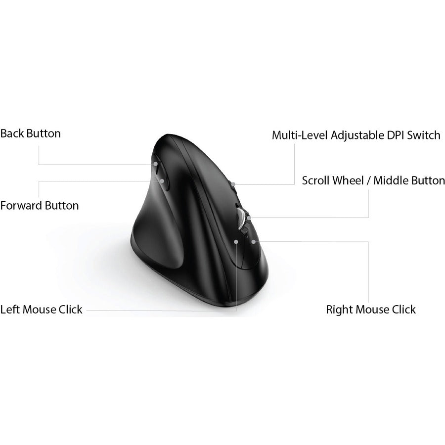 Adesso TAA Compliant Left-Handed Vertical Ergonomic Mouse IMOUSEE7-TAA