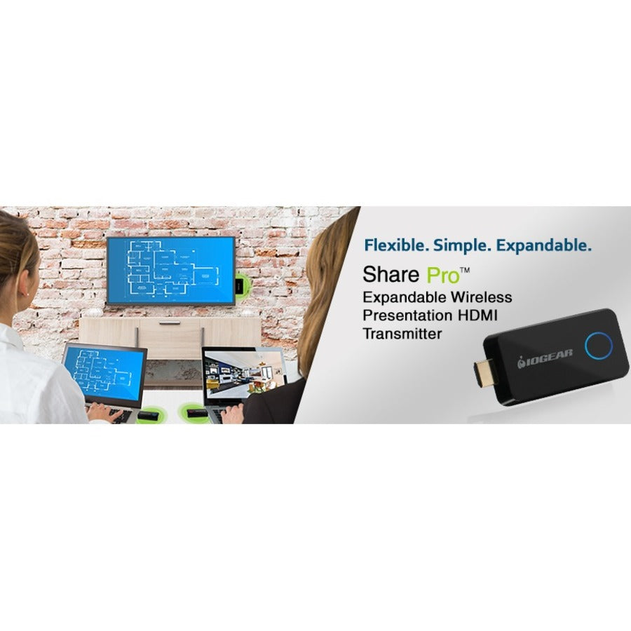 IOGEAR Share Pro Expandable Wireless Presentation HDMI Transmitter GWHD101TX-H