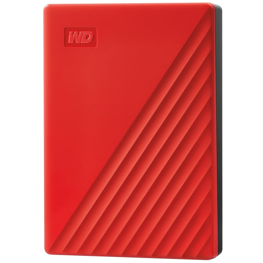 WD My Passport WDBPKJ0050BRD-WESN 5 TB Portable Hard Drive - External - Red WDBPKJ0050BRD-WESN