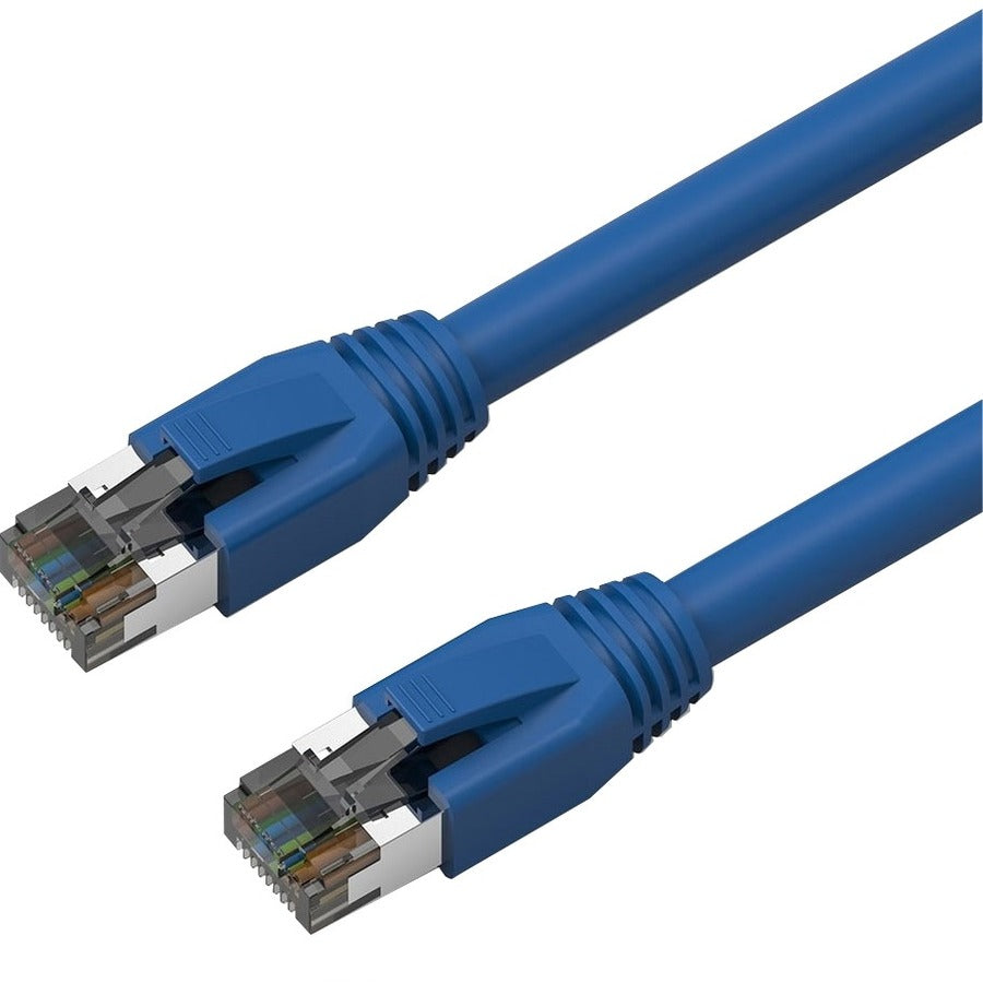 Axiom 7FT CAT8 2000mhz S/FTP Shielded Patch Cable Snagless Boot (Blue) C8SBSFTP-B7-AX