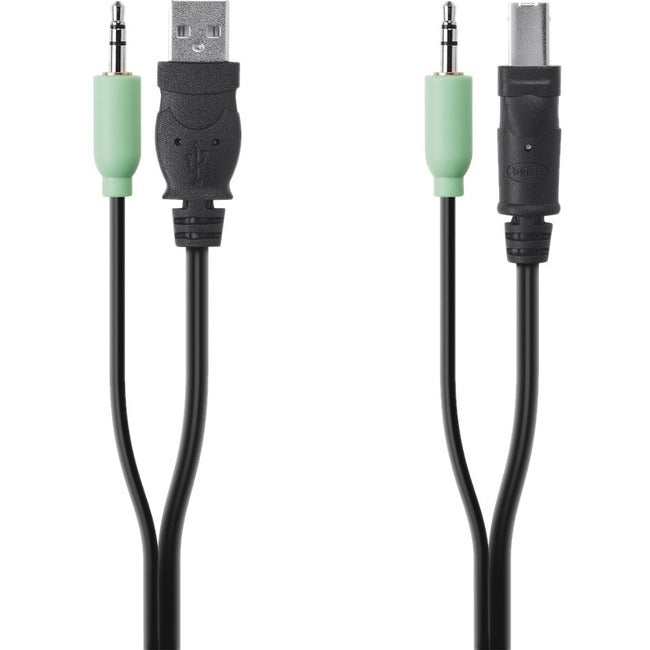 Belkin TAA USB/AUD SKVM CBL, USB A/B, 3.5mm AUDIO, 10' F1D9022B10T