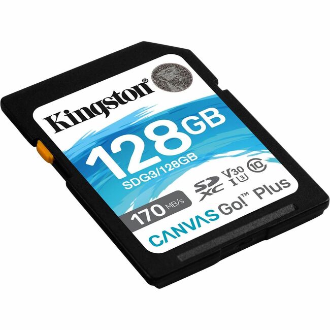 Kingston Canvas Go! Plus 128 GB Class 10/UHS-I (U3) V30 SDXC SDG3/128GBCR