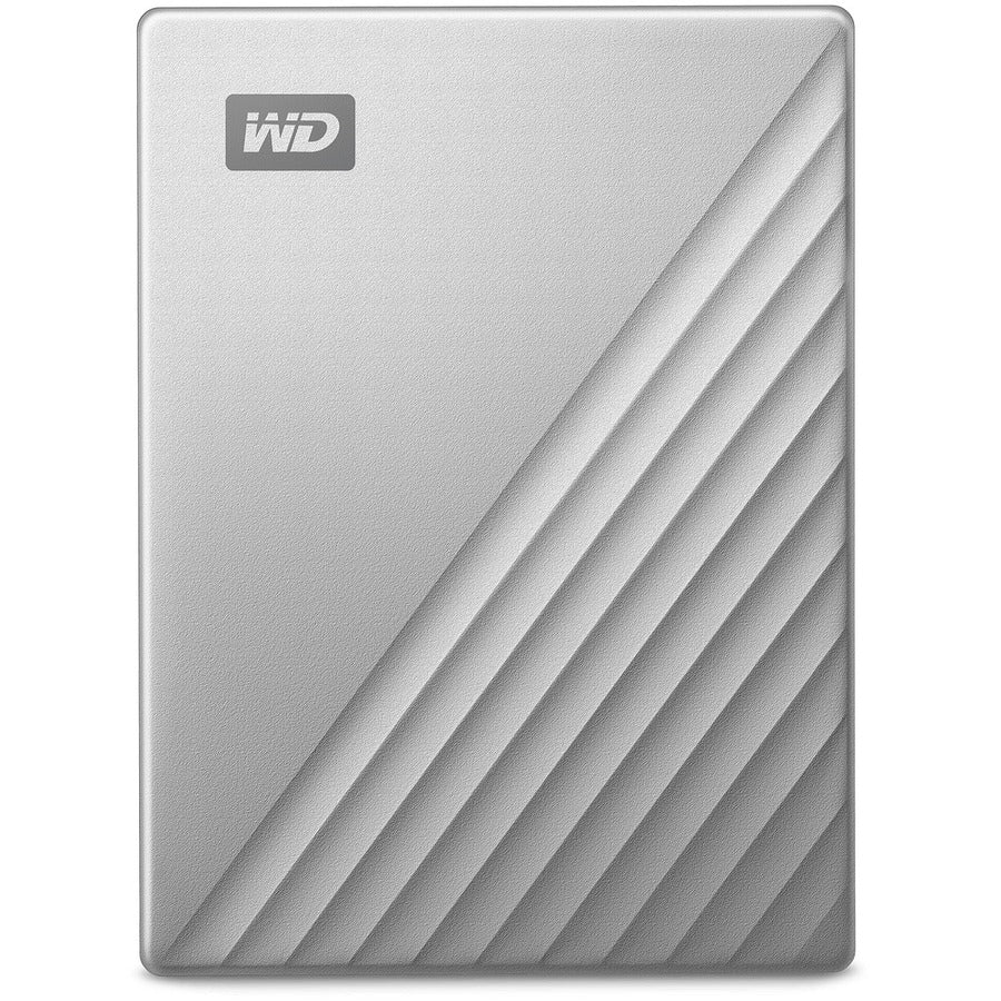 WD My Passport Ultra WDBPMV0050BSL 5 TB Portable Hard Drive - External - Silver WDBPMV0050BSL-WESN