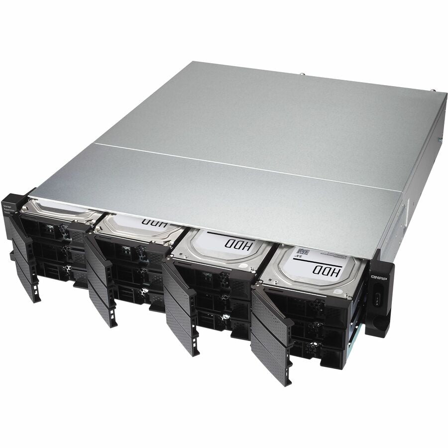 QNAP TL-R1200C-RP Drive Enclosure SATA/600 - USB 3.2 (Gen 2) Type C Host Interface - 2U Rack-mountable TL-R1200C-RP-US