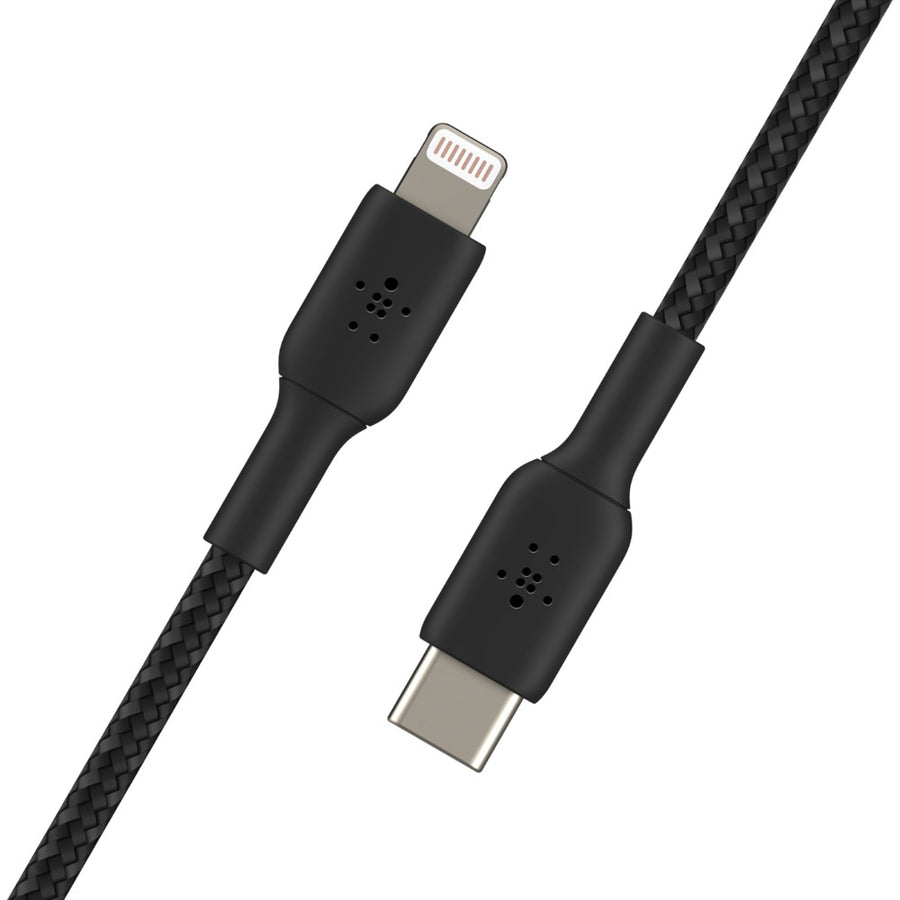 Belkin Braided USB-C to Lightning Cable (1m / 3.3ft, Black) CAA004BT1MBK