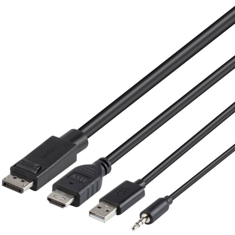 Belkin TAA DUAL (1) HDMI-HDMI (1) DP-DP/USB/AU CBL F1DN2CC-HHPP10T