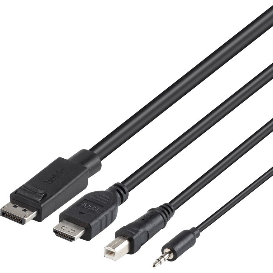 Belkin TAA DUAL (1) HDMI-HDMI (1) DP-DP/USB/AU CBL F1DN2CC-HHPP6T