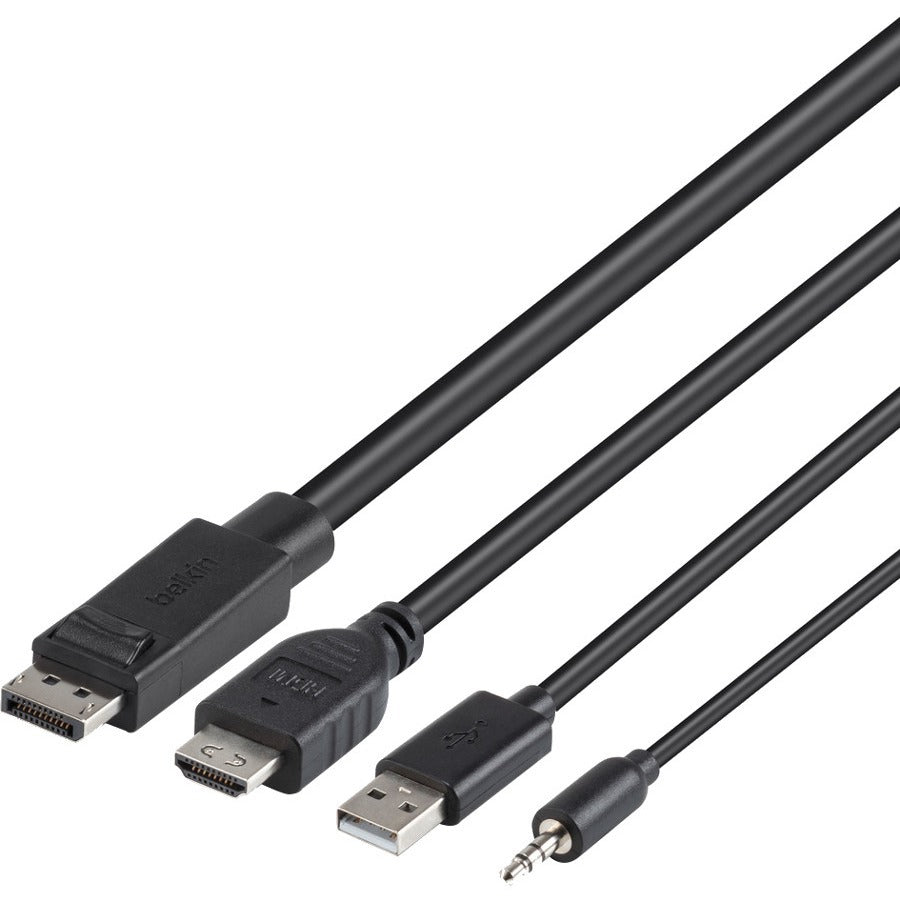 Belkin TAA DUAL (1) HDMI-HDMI (1) DP-DP/USB/AU CBL F1DN2CC-HHPP6T