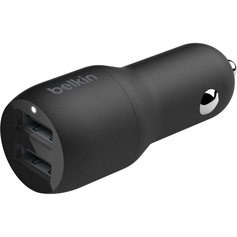 Belkin BoostCharge Dual USB-A Car Charger 24W + USB-A to Micro-USB Cable CCE002BT1MBK