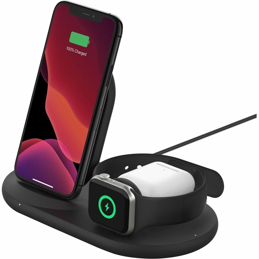 Belkin BoostCharge 3-in-1 Wireless Charger for Apple Devices WIZ001TTBK